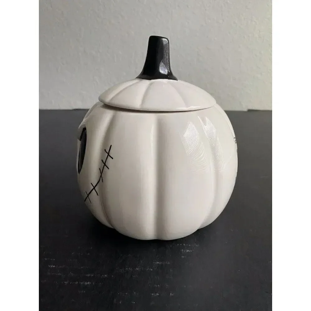 Disney The Nightmare Before Christmas Jack‎ Skellington White Pumpkin Cookie Jar